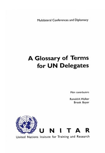 A glossary of terms for UN delegates
