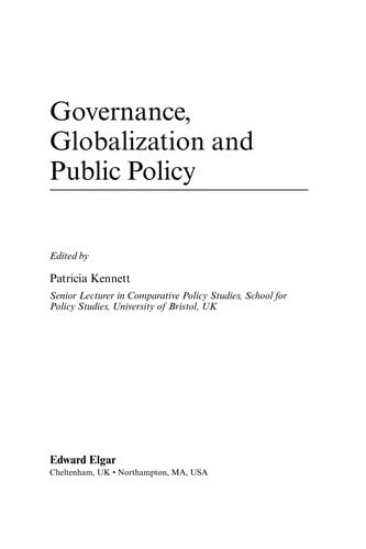 Governance, globalization and public policy
