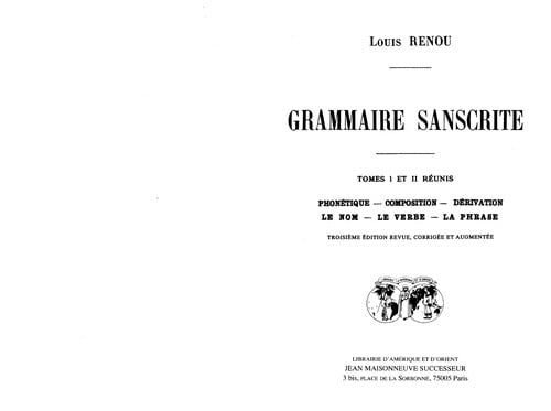 Grammaire sanscrite