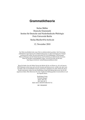 Grammatiktheorie