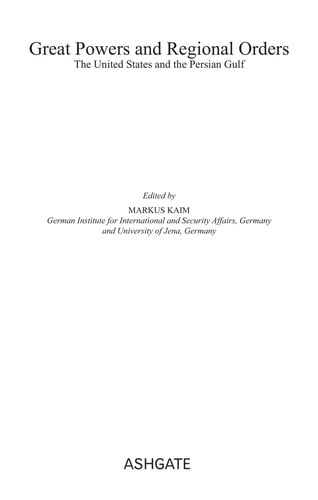 Great powers and regional orders