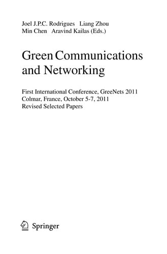 Green Communications and Networking