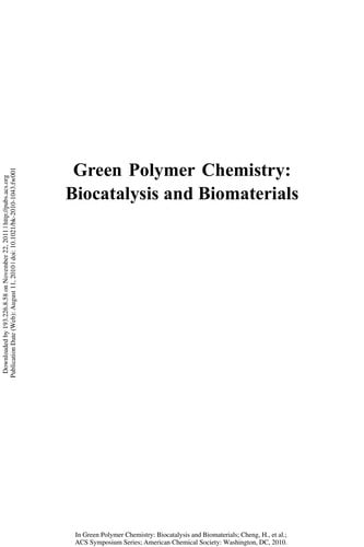 Green polymer chemistry