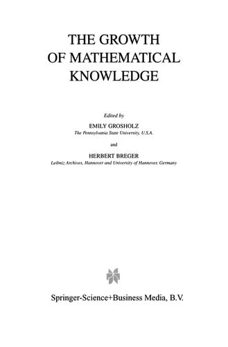 The Growth of Mathematical Knowledge