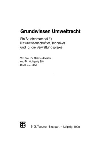 Grundwissen Umweltrecht