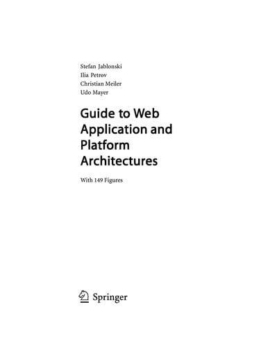 Guide to Web Application and Platform Architectures
