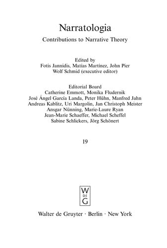 Handbook of narratology