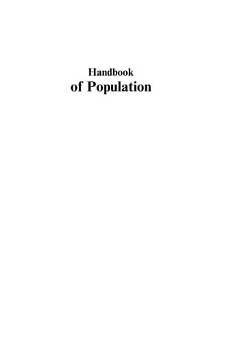 Handbook of population