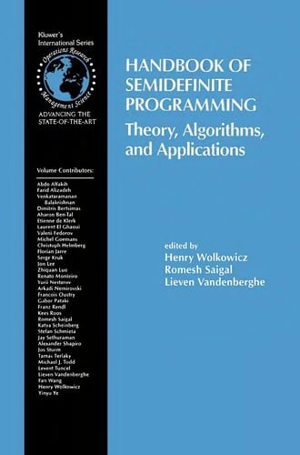 Handbook of semidefinite programming