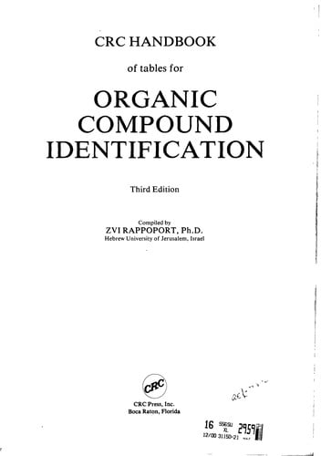 Tables for identification of organic compounds