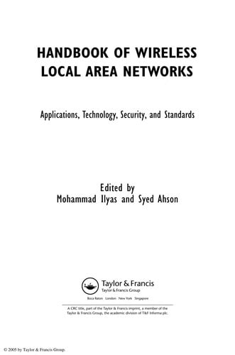 Handbook of wireless local area networks