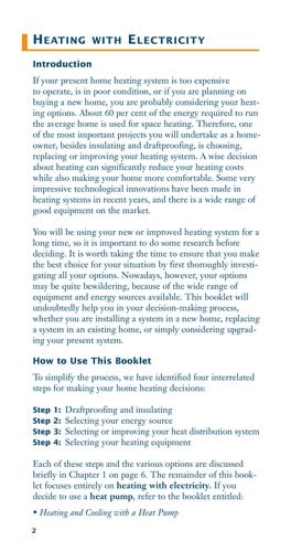 Heating with electricity