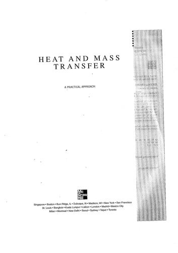 Heat and mass transfer