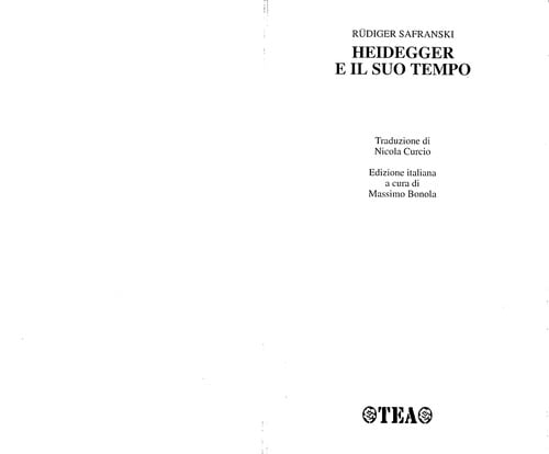 Heidegger e il suo tempo
