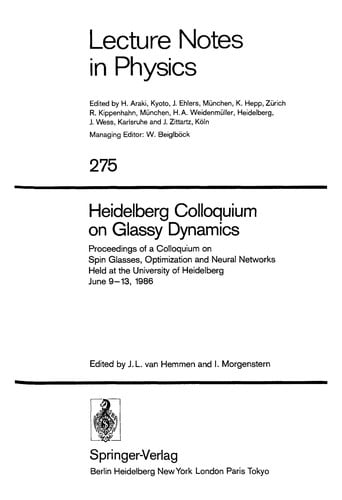 Spin glasses, optimization and neural networks