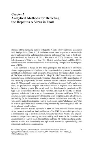 Hepatitis A Virus in Food