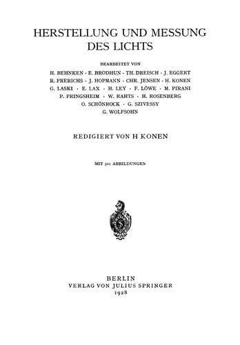 Herstellung und Messung des Lichts