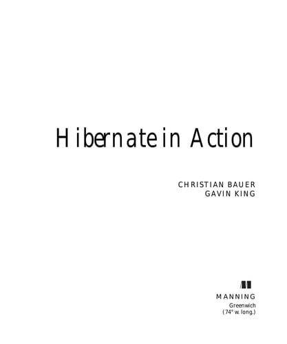 Hibernate in action