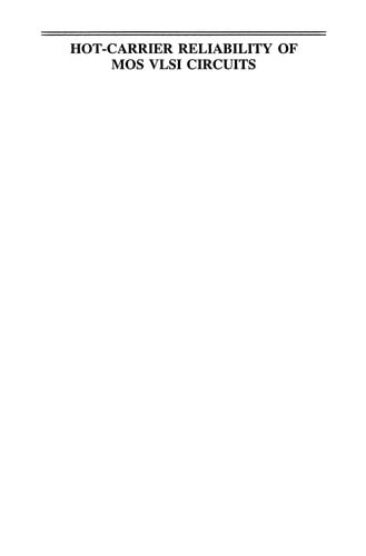 Hot-Carrier Reliability of MOS VLSI Circuits