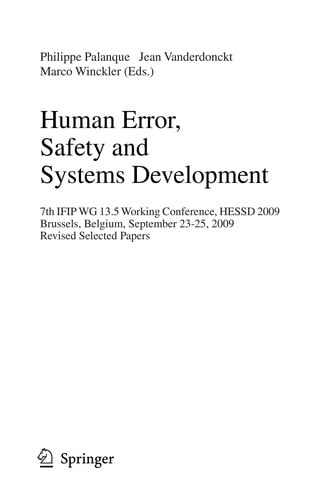 Human Error, Safety and Systems Development