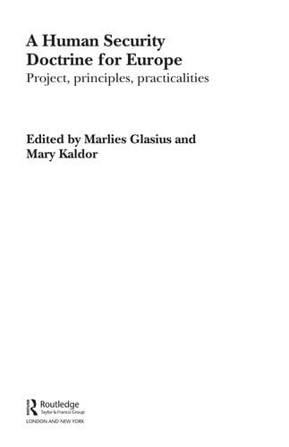 A human security doctrine for Europe