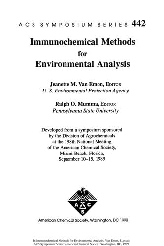 Immunochemical methods for environmental analysis