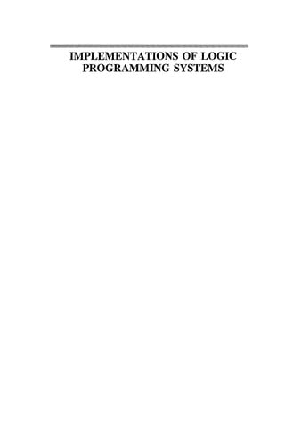 Implementations of Logic Programming Systems