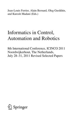 Informatics in Control, Automation and Robotics