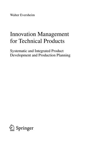 Innovation management for technical products