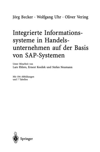 Integrierte Informationssysteme in Handelsunternehmen auf der Basis von SAP-Systemen