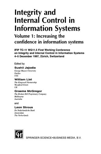 Integrity and Internal Control in Information Systems