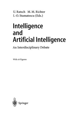 Intelligence and Artificial Intelligence