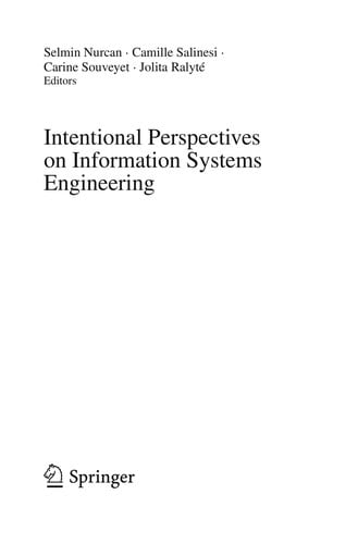Intentional Perspectives on Information Systems Engineering