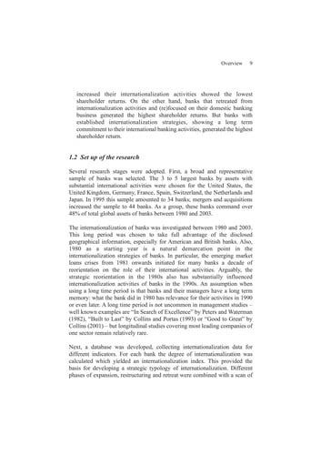 Internationalization of banks