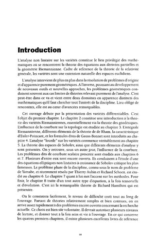 Introduction à l'analyse non linéaire sur les variétés