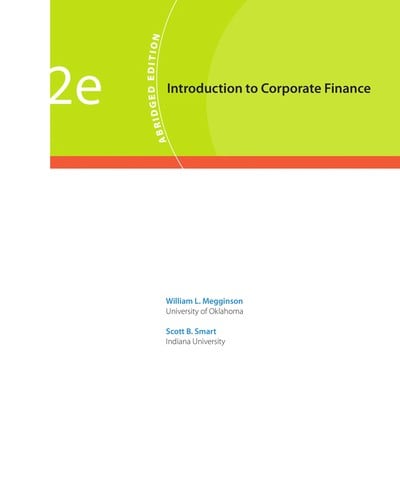 Introduction to corporate finance