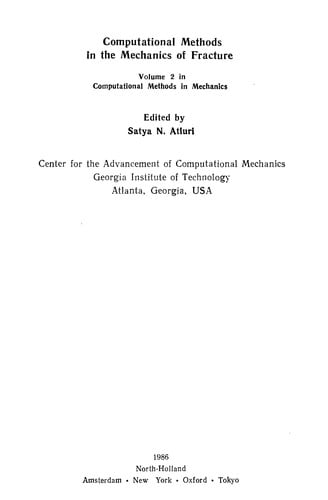 Computational methods in the mechanics of fracture