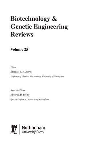 Biotechnology & genetic engineering reviews
