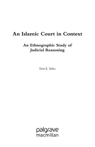 Ethnographic studies of Islamic judicial reasoning