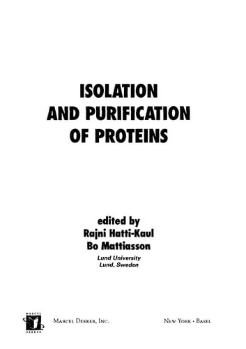 Isolation and purification of proteins