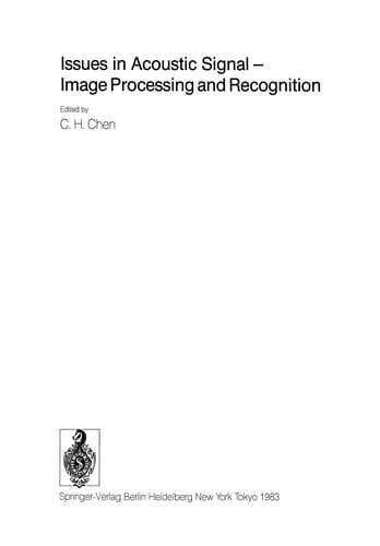 Issues in Acoustic Signal -- Image Processing and Recognition