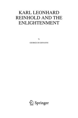 Karl Leonhard Reinhold and the Enlightenment