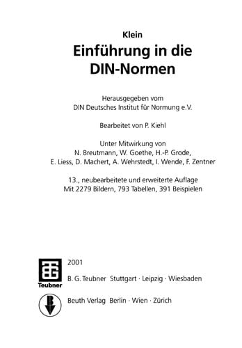Klein Einführung in die DIN-Normen