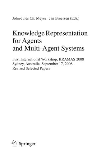 Knowledge Representation for Agents and Multi-Agent Systems