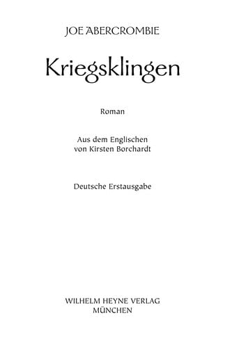 Kriegsklingen