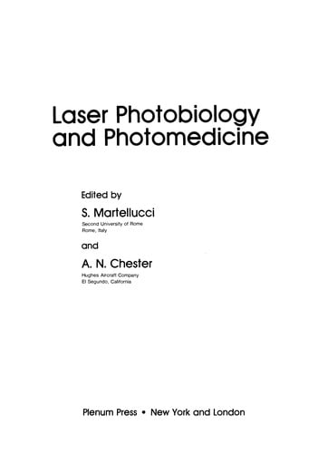 Laser Photobiology and Photomedicine