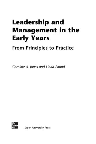 Leadership and management in the early years