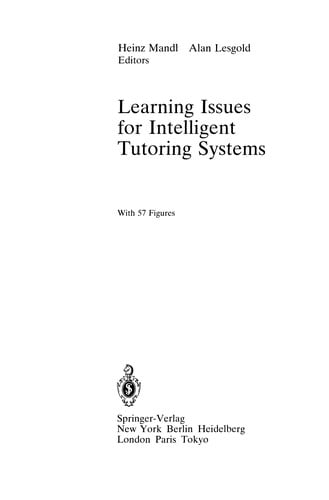 Learning issues for intelligent tutoring systems