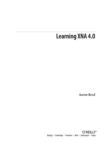 Learning XNA 4.0