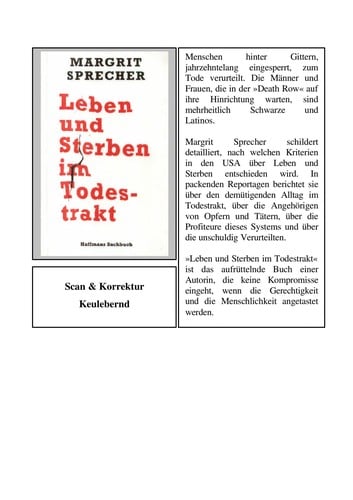 Leben und Sterben im Todestrakt